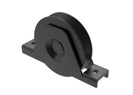 Pojezdové kolečko - V Zn, D80, černý