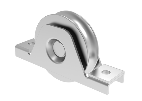 Pojazdová kladka s držákem - U Zn, D80