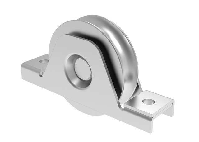 Pojezdové kolečko-U, INOX, D80mm