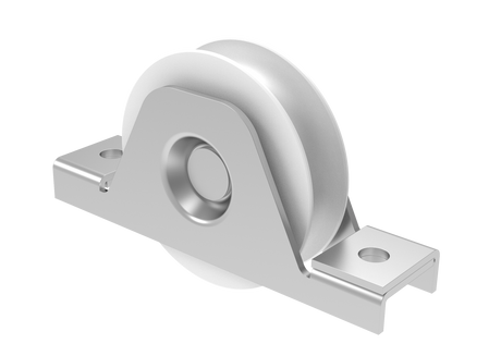 Pojezdové kolečko-U, INOX / NYLON, D80mm