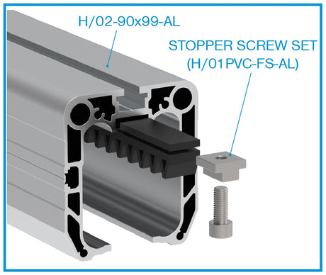 Profil vodící spodní AL, 90x99mm, L3m