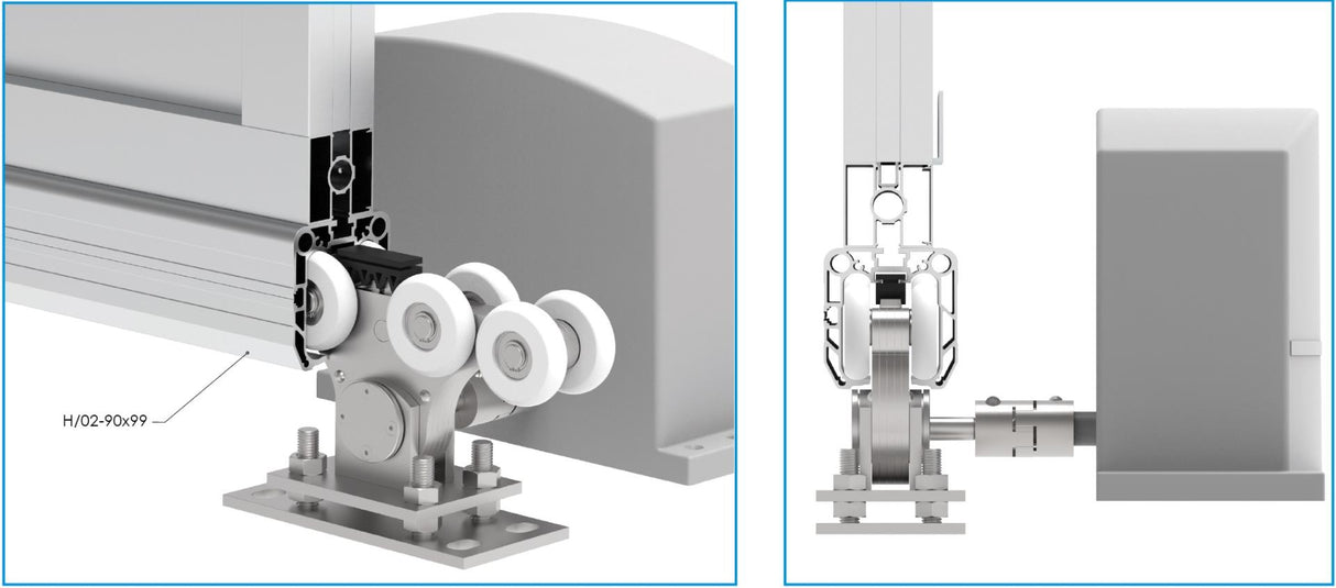 Profil vodící spodní AL, 90x99mm, L3m, RAL7016
