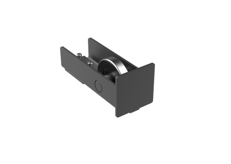 Náběh s kladkou Zn, profile 60x60, černý