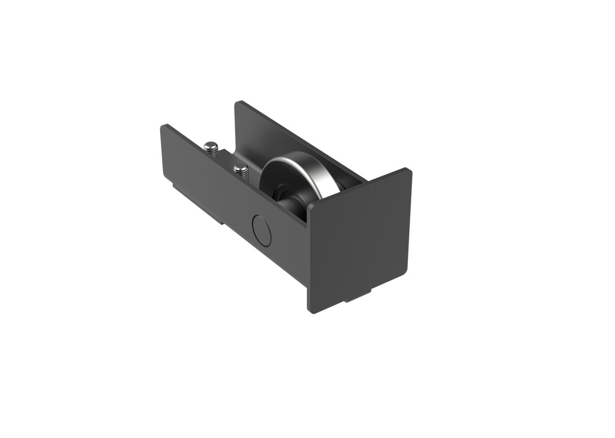 Náběh s kladkou Zn, profile 70x70, černý