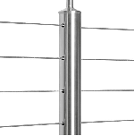 Stainless steel posts for floor - axis