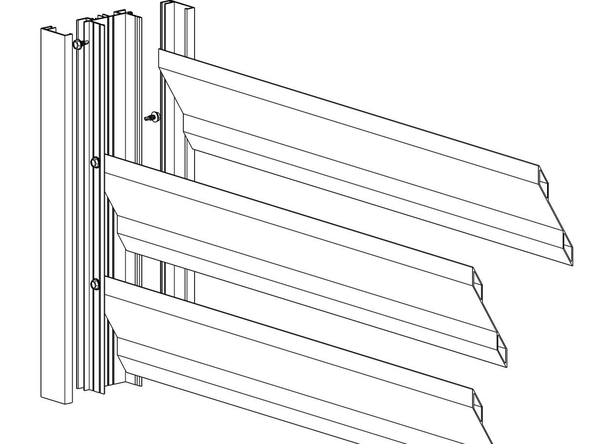 Hliníkový adaptér 64x38-6000mm pro žaluzie do 46mm
