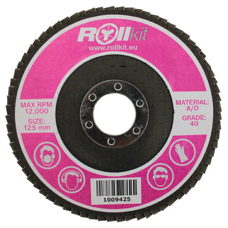 Kotouč lamelový na ocel, D125, d22,2, t8,3 mm, P40