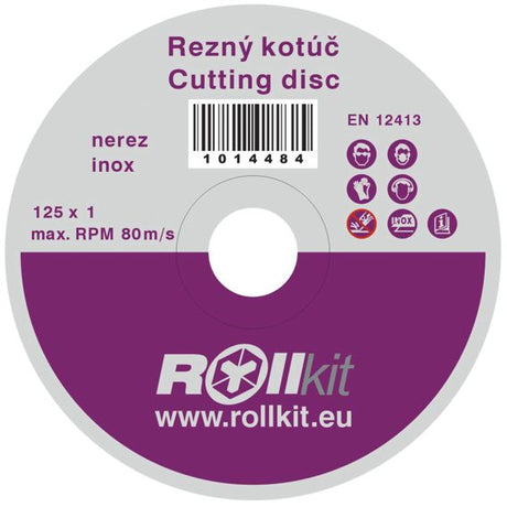 Řezný kotouč na nerez, D125, d22,2 , t1mm