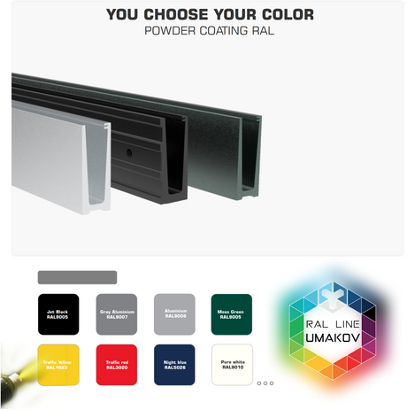 Povrchová úprava praškovým lakováním.