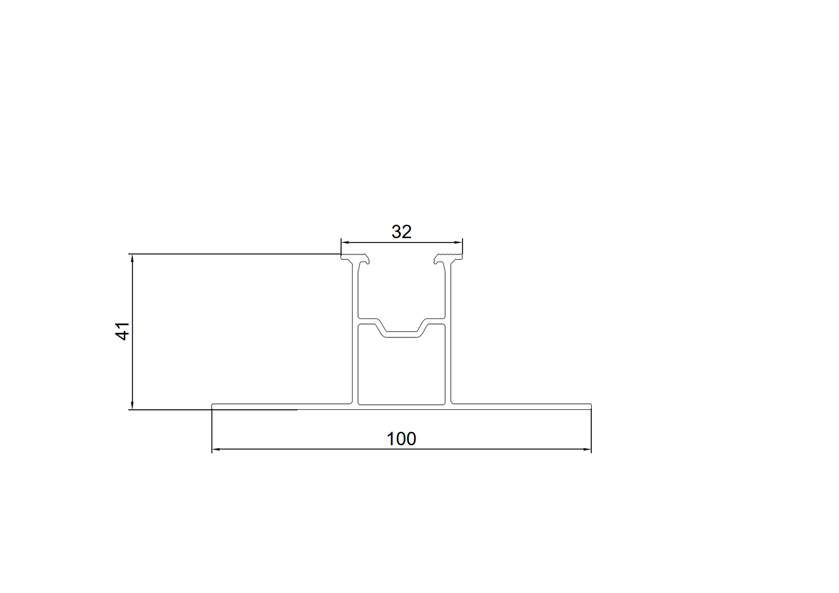 Montážny hliníkový profil R41-2-2500
