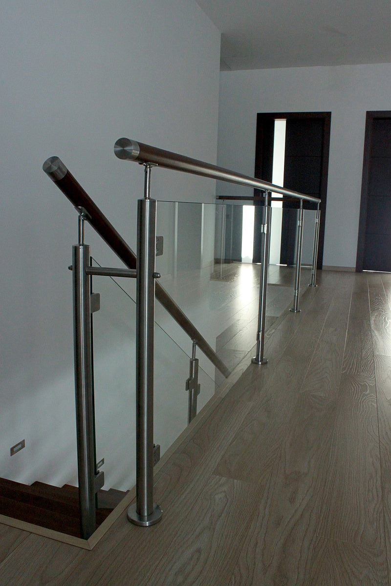 Nerezový sloupek sklo AISI304, D42,4x2/4xmodel20/H