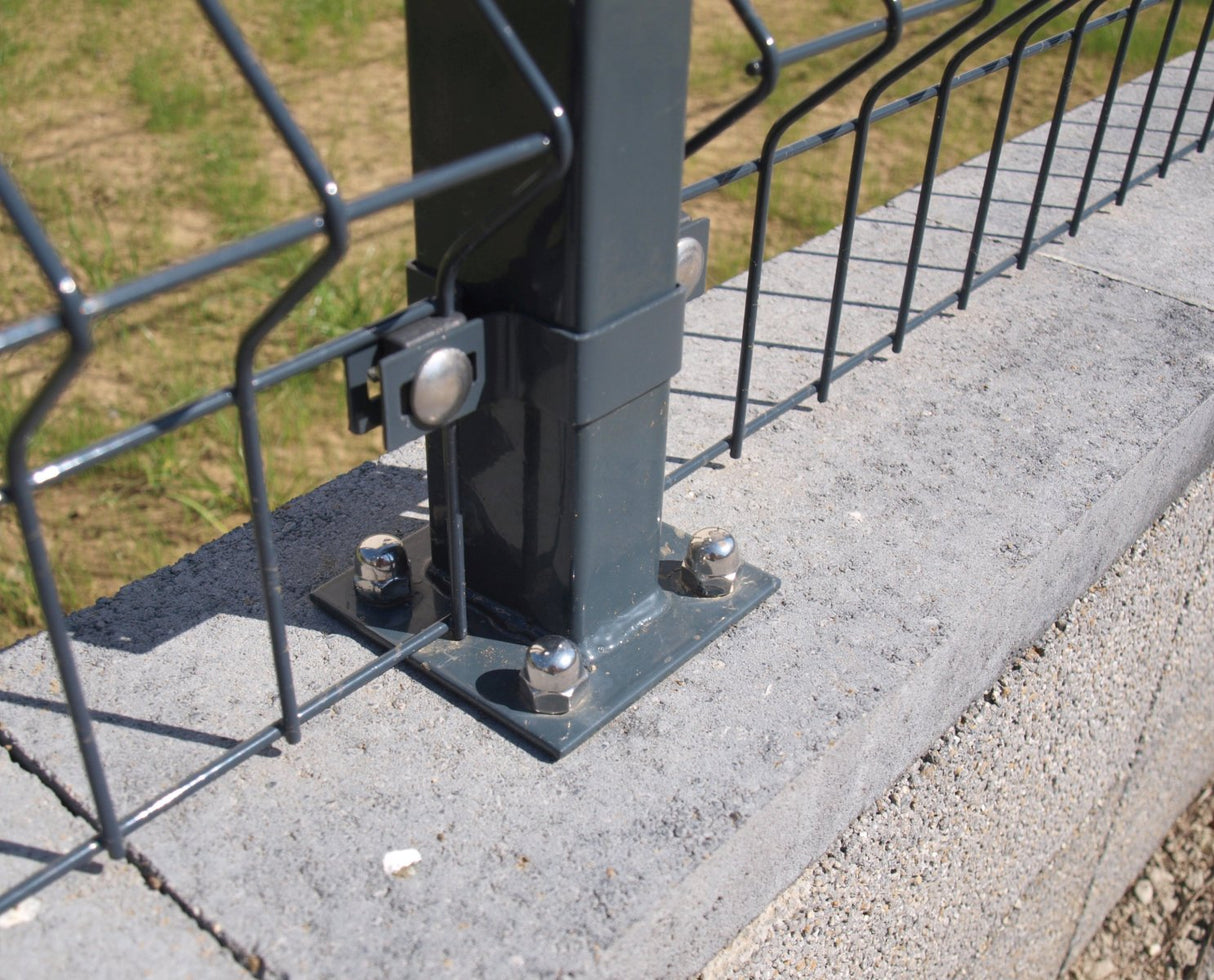Column 60x40mm with base ZnPVC 1600mm anthracite
