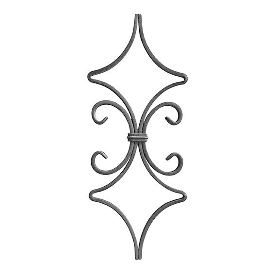 Tyč ozdobná h420, b165, 12x6mm