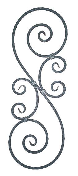 Rozeta kovaná,květ list, plot,brána,zábradlí 310x9