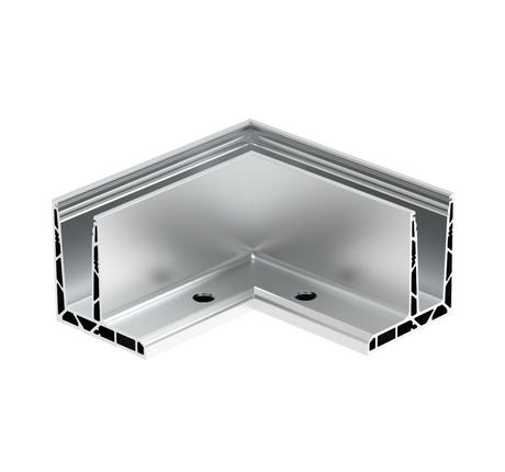 Kotvění vrchní - sklo hliník AL/ELOX/Satin