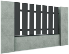 Aluminium fences with vertical infill