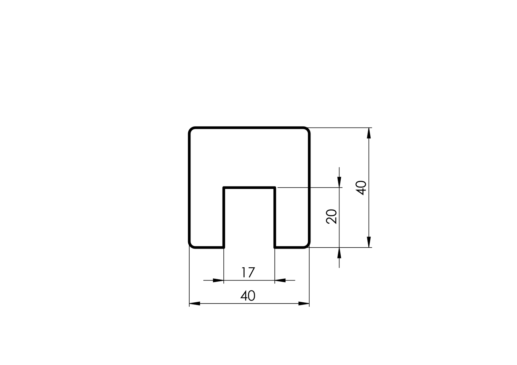 Madlo - držák skla BUK
