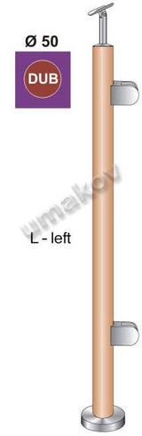 Sloupek-DUB D42,4 - 2xdržák , v=100cm, VK-rovné