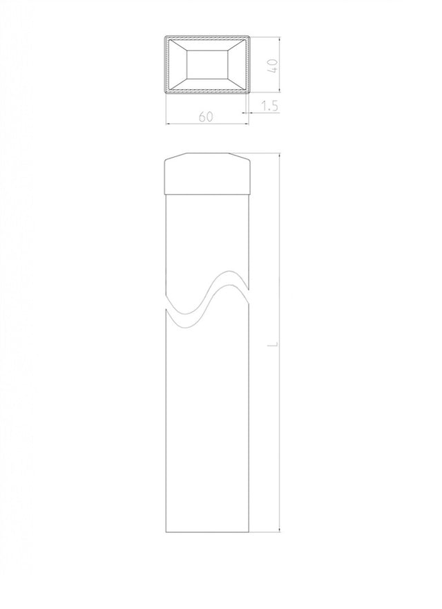 Stĺpik 60x40mm ZnPVC 1600mm zelená