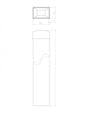 Post 60x40mm ZnPVC 2500mm green