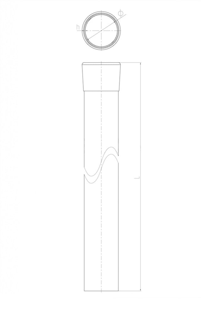 Sloupek "H" ZnPVC RAL 7016 D48mm, 1750x1,5mm