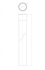 Galvanized post D38mm with PVC cap, 1500mm - Green RAL 6005