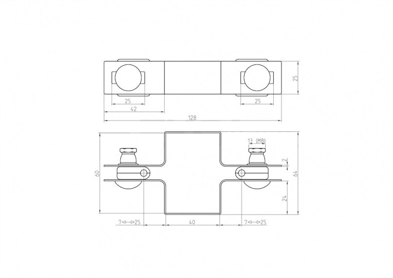 Objímka průběžná na JP sloupek ZnPVC RAL 7016