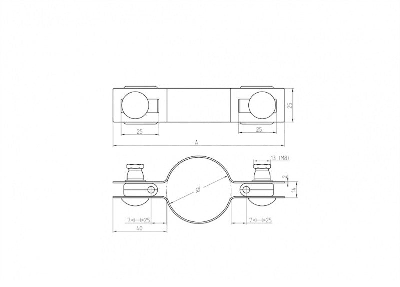 Objímka průběžná na kulatý sloupek D60mm ZnPVC RAL