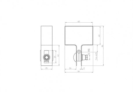 Objímka koncová na JP sloupek Zn