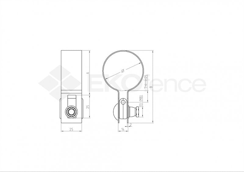 Objímka koncová na kulatý sloupek D48mm ZnPVC RAL