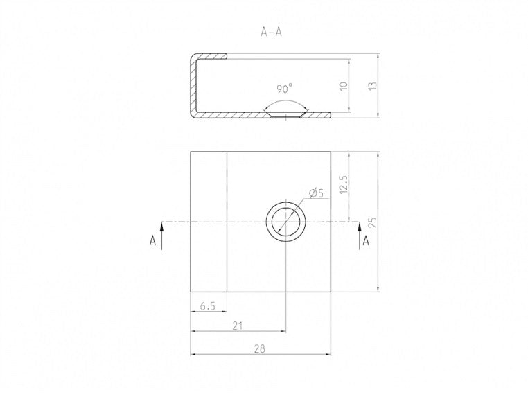 Příchytka startovací - nerezová