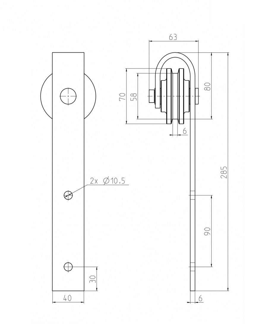 Kování pro posuvné dveře - "Klasiko"