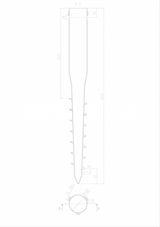 Zemní vrut Zn 68x1,8x650 mm, 3xM8