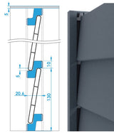 Oddělovací prvek pro lamelovou výplň 8x120mm