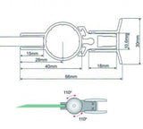 Závěs pro skleněné dveře v liště +/- 110° L2100mm